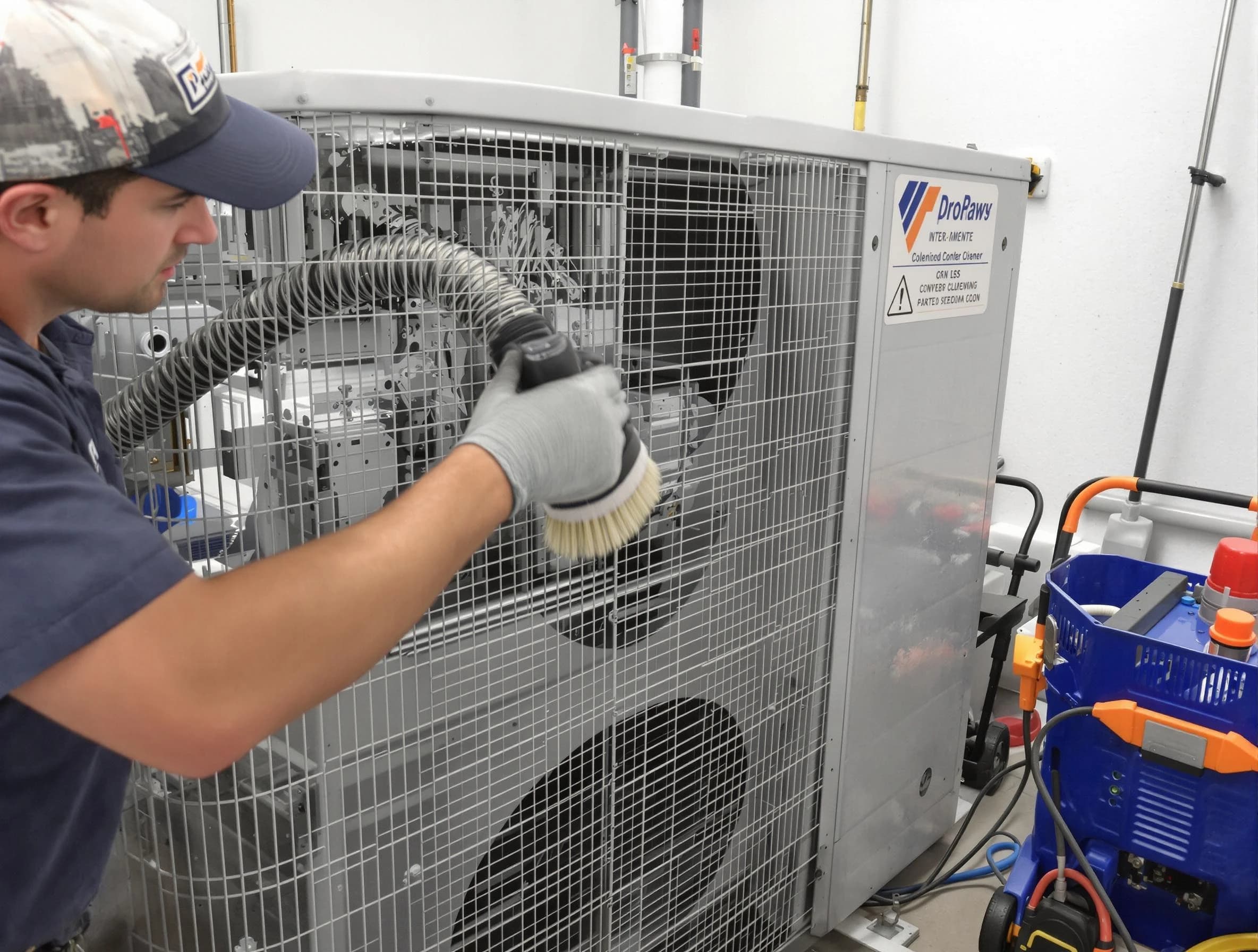 Lawrenceville Air Duct Cleaning specialist performing precision AC coil cleaning for improved system performance in Lawrenceville
