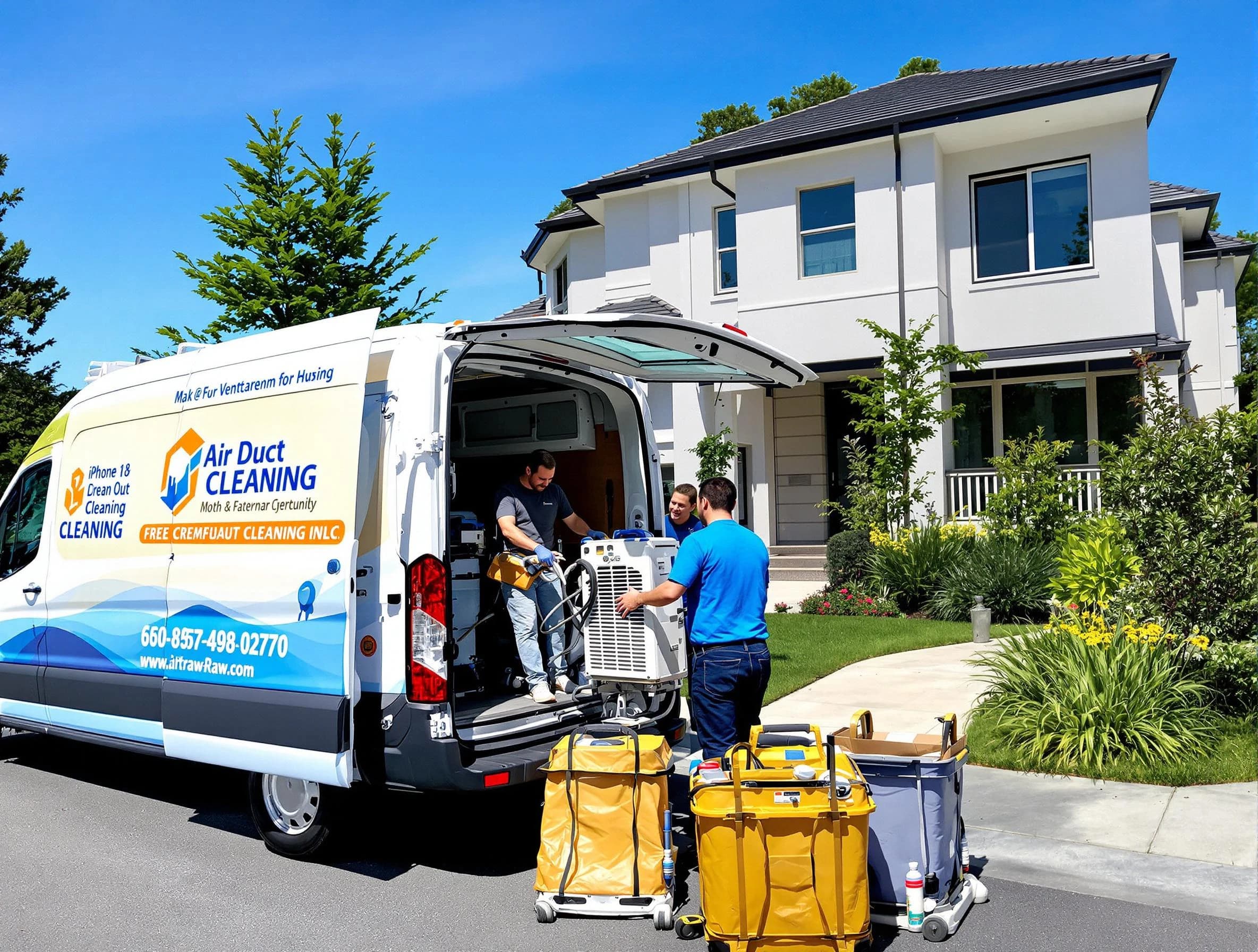 Lawrenceville Air Duct Cleaning technician performing professional air duct cleaning in Lawrenceville