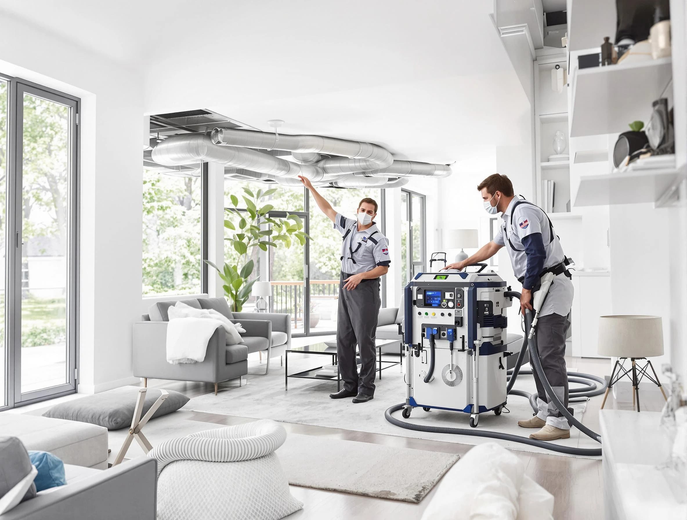 Lawrenceville Air Duct Cleaning professional conducting pure air duct cleaning with state-of-the-art equipment in Lawrenceville